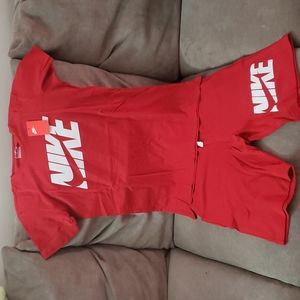 Nike red shorts set